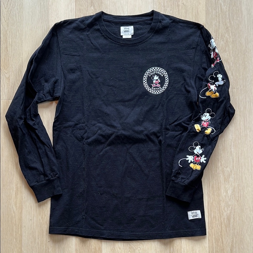 Black Vans Disney Long Sleeve Shirt - Mickey Mouse